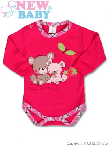 Dětské body s dlouhým rukávem vel. 98 New Baby Myšky s jahůdkou Dětské body s dlouhým rukávem vel. 98 New Baby Myšky s jahůdkou