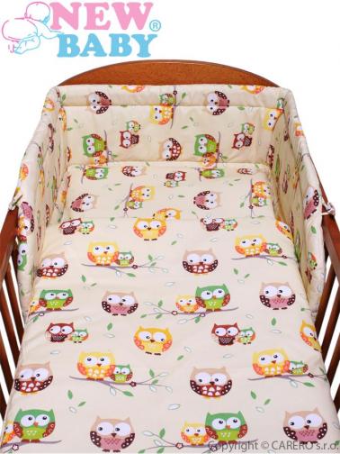 3-dílné ložní povlečení New Baby 90/120 cm Béžové sovy 3-dílné ložní povlečení New Baby 90/120 cm Béžové sovy