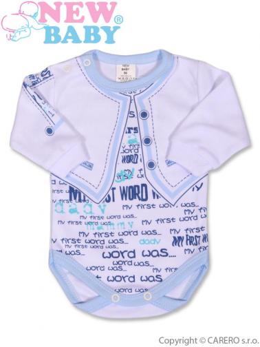 Kojenecké body s dlouhým rukávem vel. 62 New Baby Jeans modré Kojenecké body s dlouhým rukávem vel. 62 New Baby Jeans modré