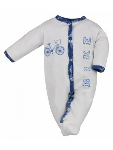 Kojenecký bavlněný overal Koala BIKE bílo-modrý Bílá 80 (9-12m) Kojenecký bavlněný overal Koala BIKE bílo-modrý Bílá 80 (9-12m)
