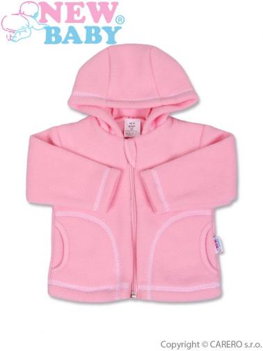 Růžový kojenecký fleecový kabátek vel. 74 New Baby Kubík Růžový kojenecký fleecový kabátek vel. 74 New Baby Kubík