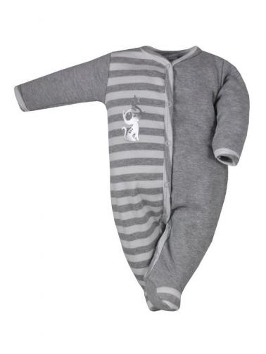 Kojenecký bavlněný overal Bobas Fashion Stříbrná Kočka tmavě šedý Šedá 62 (3-6m) Kojenecký bavlněný overal Bobas Fashion Stříbrná Kočka tmavě šedý Šedá 62 (3-6m)