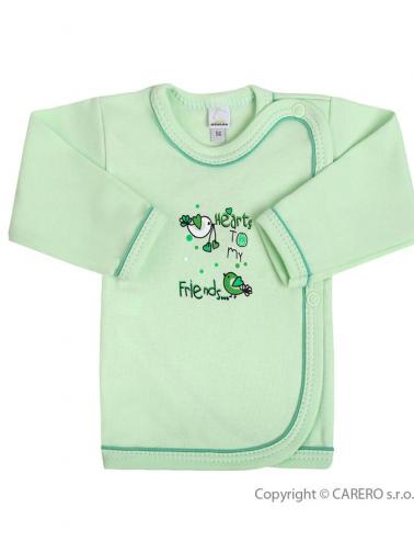 Kojenecká košilka vel. 56 Bobas Fashion Benjamin zelená Kojenecká košilka vel. 56 Bobas Fashion Benjamin zelená