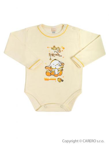 Béžové kojenecké body s dlouhým rukávem vel. 80 Bobas Fashion Benjamin Béžové kojenecké body s dlouhým rukávem vel. 80 Bobas Fashion Benjamin