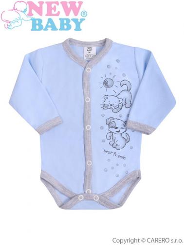 Kojenecké body s dlouhým rukávem vel. 62 New Baby Kamarádi modré Kojenecké body s dlouhým rukávem vel. 62 New Baby Kamarádi modré