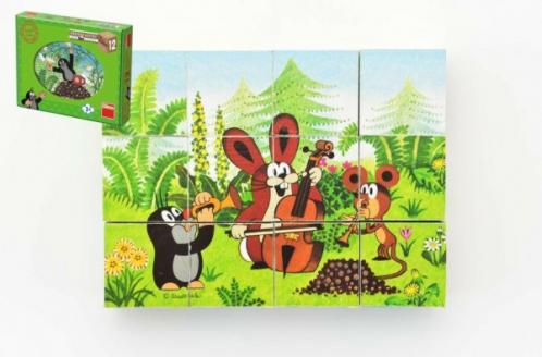 Kostky kubus Krtek a přátelé dřevo 12ks v krabičce 22x17x4cm Kostky kubus Krtek a přátelé dřevo 12ks v krabičce 22x17x4cm