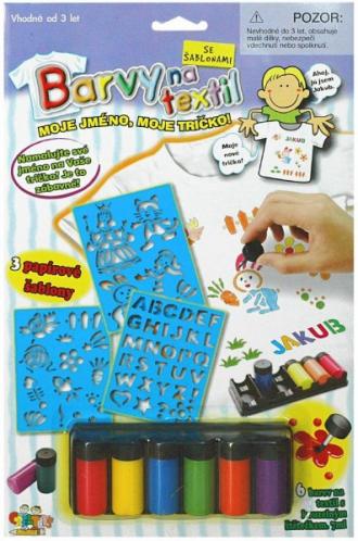 Barvy na textil se šablonami 6x7ml Barvy na textil se šablonami 6x7ml