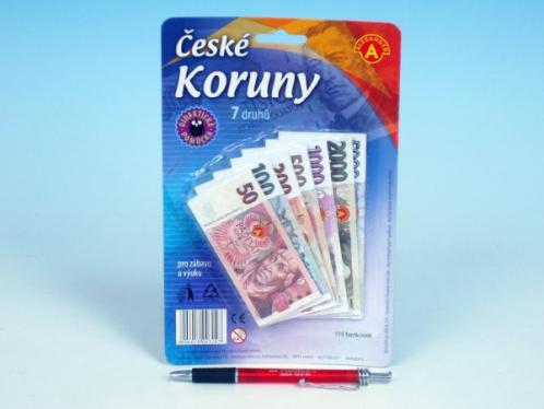 České koruny peníze do hry na kartě 15x16cm České koruny peníze do hry na kartě 15x16cm