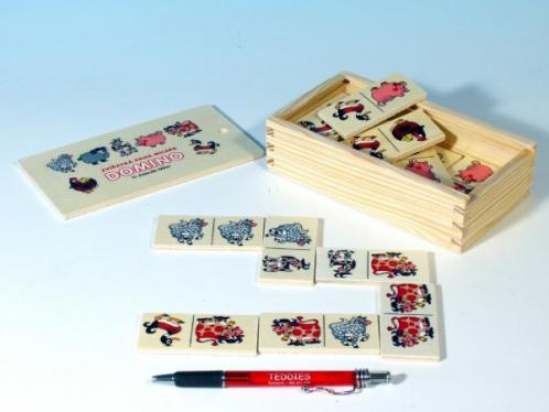 Domino zvířátka pana Müllera společenská hra dřevo 28ks v dřevěné krabičce 16x9x4cm Domino zvířátka pana Müllera společenská hra dřevo 28ks v dřevěné krabičce 16x9x4cm