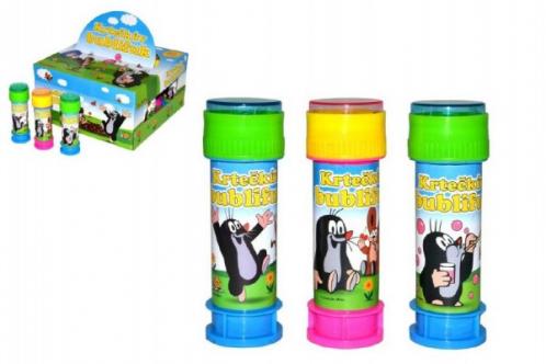 Bublifuk 50ml s hrkavkou Krtek 11cm asst 2 barvy Bublifuk 50ml s hrkavkou Krtek 11cm asst 2 barvy