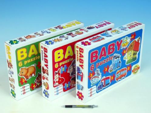 Baby puzzle asst 6 druhů 18 dílků v krabici 35,5x24x5cm Baby puzzle asst 6 druhů 18 dílků v krabici 35,5x24x5cm