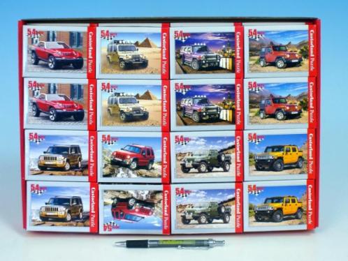 Minipuzzle Auta Jeep 16,5x11cm asst 8 druhů 54 dílků v krabičce Minipuzzle Auta Jeep 16,5x11cm asst 8 druhů 54 dílků v krabičce