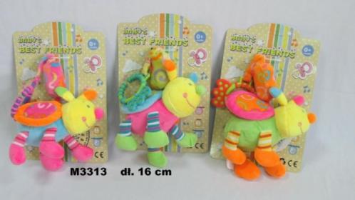 Brouček chrastítko plyš 17cm asst 3 druhy Brouček chrastítko plyš 17cm asst 3 druhy