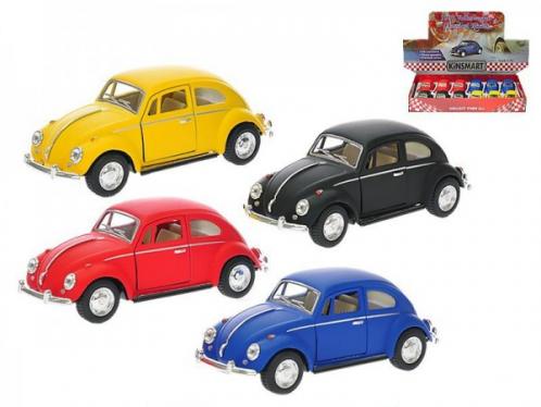 Auto Kinsmart Volkswagen Beetle kov matný lak 13cm 1:32 zpětný chod asst 4 barvy Auto Kinsmart Volkswagen Beetle kov matný lak 13cm 1:32 zpětný chod asst 4 barvy