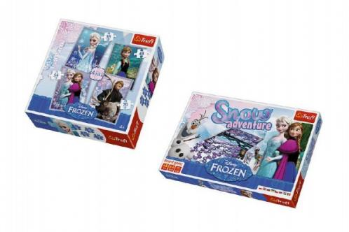 PACK Hra Sněhové dobrodružství Ledové království/Frozen + Puzzle 4v1 20,5x28,5cm mix druhů PACK Hra Sněhové dobrodružství Ledové království/Frozen + Puzzle 4v1 20,5x28,5cm mix druhů