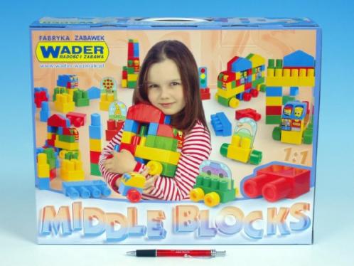 Kostky stavebnice Middle Blocks sada Big plast 75ks v krabici 40x30x15cm 12m+ Wader Kostky stavebnice Middle Blocks sada Big plast 75ks v krabici 40x30x15cm 12m+ Wader