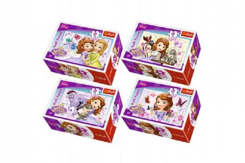 Minipuzzle Princezna Sofia 54dílků asst 4 druhy Minipuzzle Princezna Sofia 54dílků asst 4 druhy