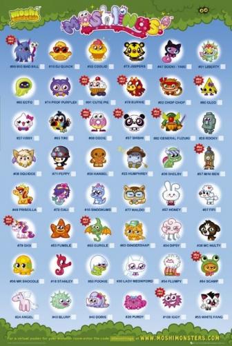 Posters Plakát, Obraz - Moshi monsters - moshlings, (61 x 91,5 cm) Posters Plakát, Obraz - Moshi monsters - moshlings, (61 x 91,5 cm)