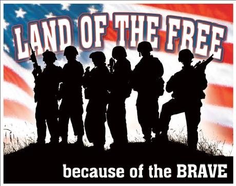 Posters Plechová cedule Land of the Free, (40 x 31,5 cm) Posters Plechová cedule Land of the Free, (40 x 31,5 cm)