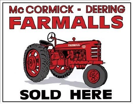 Posters Plechová cedule FARMALLS SOLD HERE - traktor, (40 x 31,5 cm) Posters Plechová cedule FARMALLS SOLD HERE - traktor, (40 x 31,5 cm)