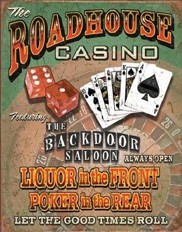 Posters Plechová cedule ROADHOUSE BAR & CASINO, (32 x 41 cm) Posters Plechová cedule ROADHOUSE BAR & CASINO, (32 x 41 cm)