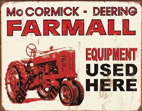 Posters Plechová cedule FARMALL - equip used here, (41 x 32 cm) Posters Plechová cedule FARMALL - equip used here, (41 x 32 cm)