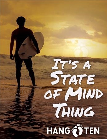 Posters Plechová cedule Hang Ten - State of Mind, (31,8 x 40,6 cm) Posters Plechová cedule Hang Ten - State of Mind, (31,8 x 40,6 cm)
