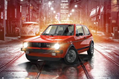 Posters Plakát, Obraz - VW Golf I - GTI, (91,5 x 61 cm) Posters Plakát, Obraz - VW Golf I - GTI, (91,5 x 61 cm)