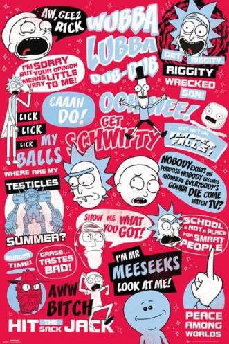 Posters Plakát, Obraz - Rick and Morty - Quotes, (61 x 91,5 cm) Posters Plakát, Obraz - Rick and Morty - Quotes, (61 x 91,5 cm)