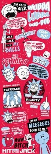 Posters Plakát, Obraz - Rick a Morty - Quotes, (53 x 158 cm) Posters Plakát, Obraz - Rick a Morty - Quotes, (53 x 158 cm)