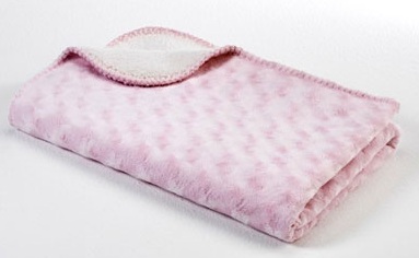 Baby Dan Dětská oboustranná deka double fleece, 75x100 cm - růžová Baby Dan Dětská oboustranná deka double fleece, 75x100 cm - růžová
