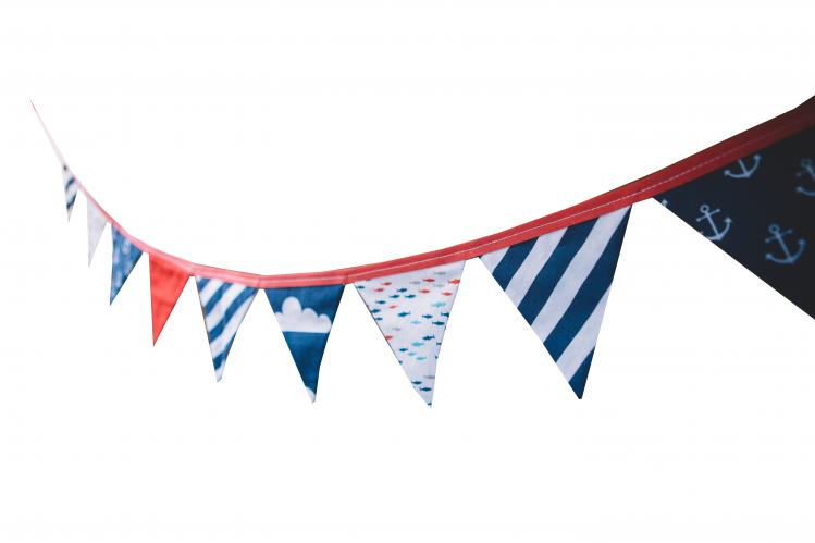 Vigvam design Vlajková oboustranná girlanda Little Sailor Vigvam design Vlajková oboustranná girlanda Little Sailor