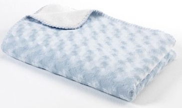 Baby Dan Dětská oboustranná deka double fleece, 75x100 cm - světle modrá Baby Dan Dětská oboustranná deka double fleece, 75x100 cm - světle modrá