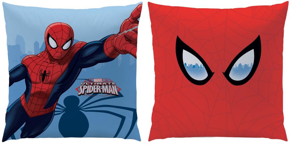 CTI Dětský oboustranný polštář Spiderman, 40x40 cm - červeno-modrý CTI Dětský oboustranný polštář Spiderman, 40x40 cm - červeno-modrý