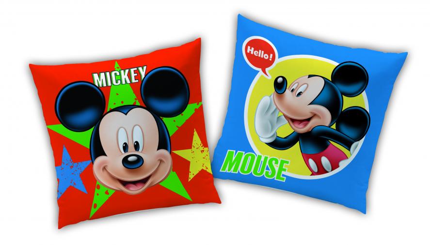 CTI Dětský oboustranný polštář Mickey Mouse, 40x40 cm - barevný CTI Dětský oboustranný polštář Mickey Mouse, 40x40 cm - barevný