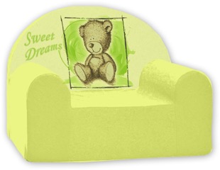 Baby Nellys Dětské křesílko Sweet Dreams by Teddy - zelené Baby Nellys Dětské křesílko Sweet Dreams by Teddy - zelené