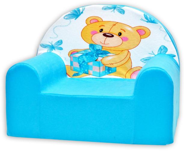 Baby Nellys Dětské křesílko Míša Nellys v modrém Baby Nellys Dětské křesílko Míša Nellys v modrém
