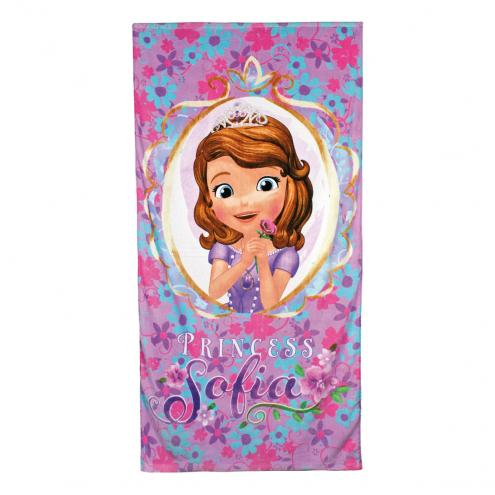 Disney Dívčí plážová osuška Sofie - růžová Disney Dívčí plážová osuška Sofie - růžová