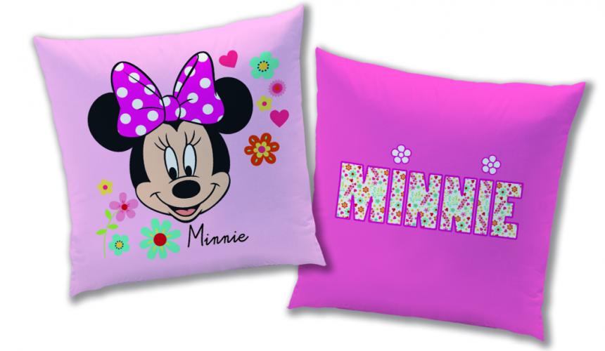 CTI Dětský oboustranný polštář Minnie, 40x40 cm - růžový CTI Dětský oboustranný polštář Minnie, 40x40 cm - růžový