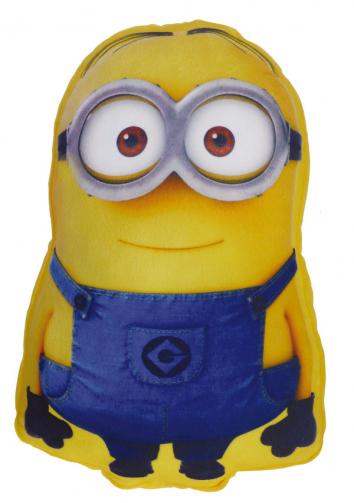 CTI Dětský 3D polštář Mimoni - Bob, 45x30 cm - modro-žlutý CTI Dětský 3D polštář Mimoni - Bob, 45x30 cm - modro-žlutý