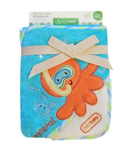 Bobobaby Dětská osuška ECO, tyrkysová-chobotnice Bobobaby Dětská osuška ECO, tyrkysová-chobotnice
