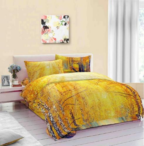 XPOSE ® 3D povlečení PODZIM - žlutá 140x200, 70x90 XPOSE ® 3D povlečení PODZIM - žlutá 140x200, 70x90