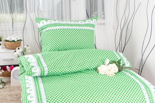 XPOSE ® Bavlněné povlečení na dvě lůžka APOLENA - zelená 140x200, 70x90 XPOSE ® Bavlněné povlečení na dvě lůžka APOLENA - zelená 140x200, 70x90