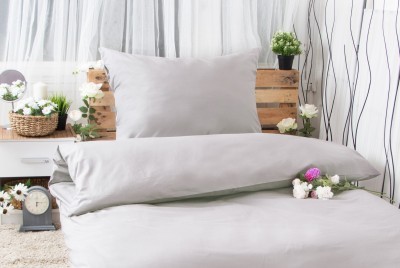 XPOSE ® Bavlněné povlečení na dvě lůžka MICHAELA - světle šedá 140x200, 70x90 XPOSE ® Bavlněné povlečení na dvě lůžka MICHAELA - světle šedá 140x200, 70x90