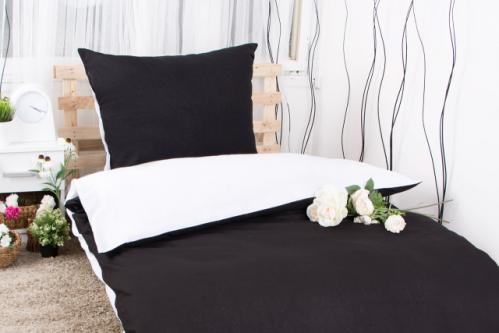 XPOSE ® Bavlněné povlečení na dvě lůžka MICHAELA DUO - černá 140x200, 70x90 XPOSE ® Bavlněné povlečení na dvě lůžka MICHAELA DUO - černá 140x200, 70x90