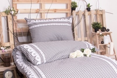 XPOSE ® Prodloužené krepové povlečení APOLENA - šedá 140x220, 70x90 XPOSE ® Prodloužené krepové povlečení APOLENA - šedá 140x220, 70x90