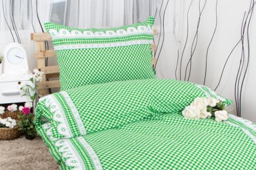 XPOSE ® Prodloužené krepové povlečení APOLENA - zelená 140x220, 70x90 XPOSE ® Prodloužené krepové povlečení APOLENA - zelená 140x220, 70x90