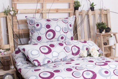 XPOSE ® Prodloužené krepové povlečení LADA - šedo fialová 140x220, 70x90 XPOSE ® Prodloužené krepové povlečení LADA - šedo fialová 140x220, 70x90