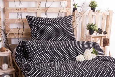 XPOSE ® Bavlněné povlečení MARKÉTA - černá 140x200, 70x90 XPOSE ® Bavlněné povlečení MARKÉTA - černá 140x200, 70x90