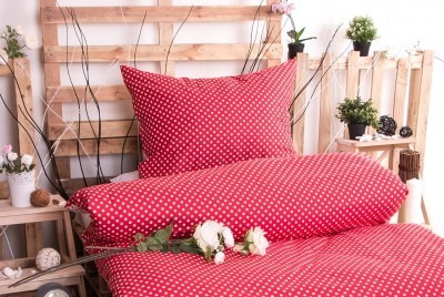XPOSE ® Prodloužené bavlněné povlečení MARKÉTA - červená 140x220, 70x90 XPOSE ® Prodloužené bavlněné povlečení MARKÉTA - červená 140x220, 70x90